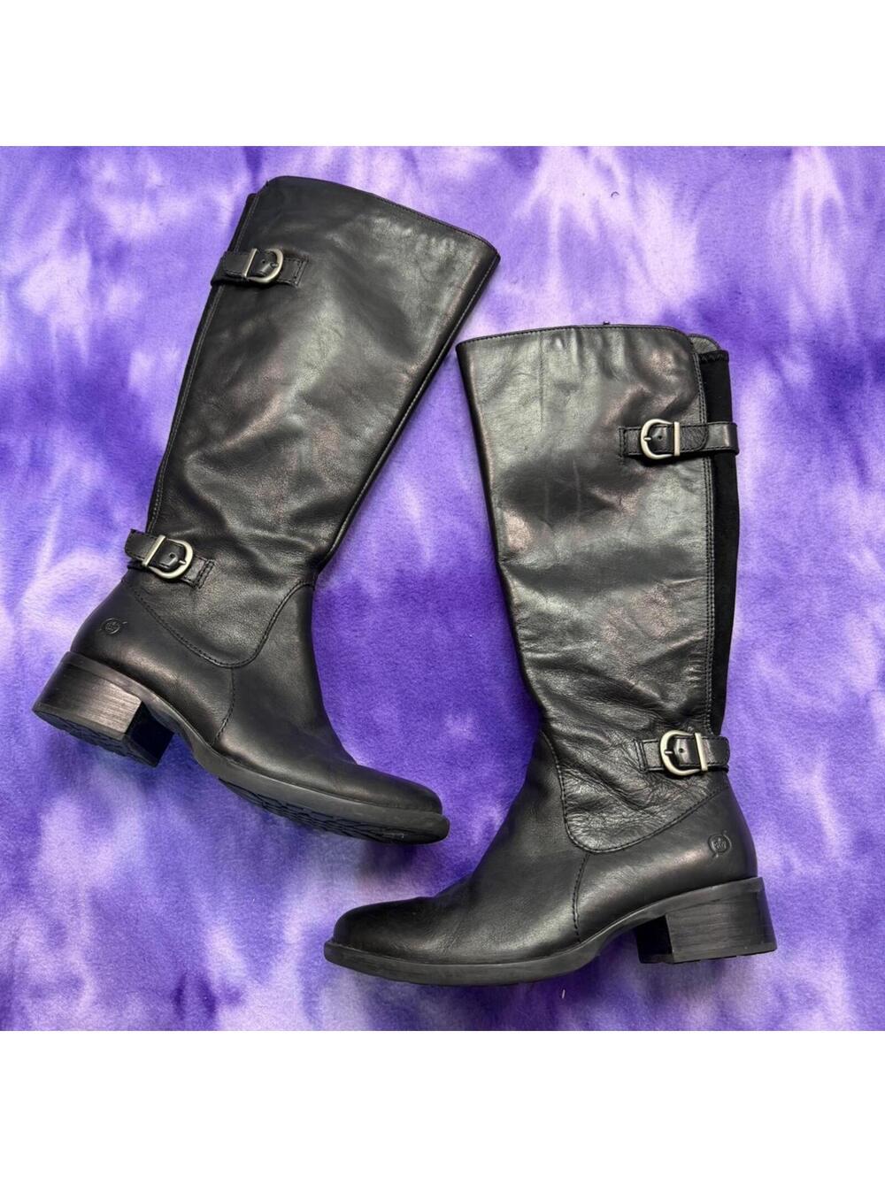 Born gibb leather riding equestrian style knee / calf boots